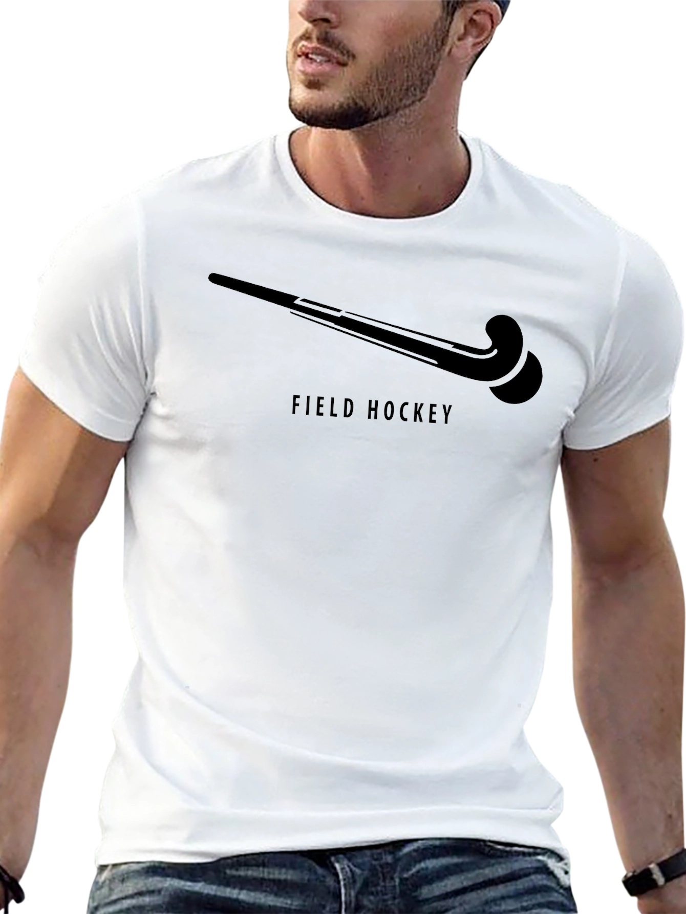 Field Hockey Stick Graphic Tee - Sporty Style
