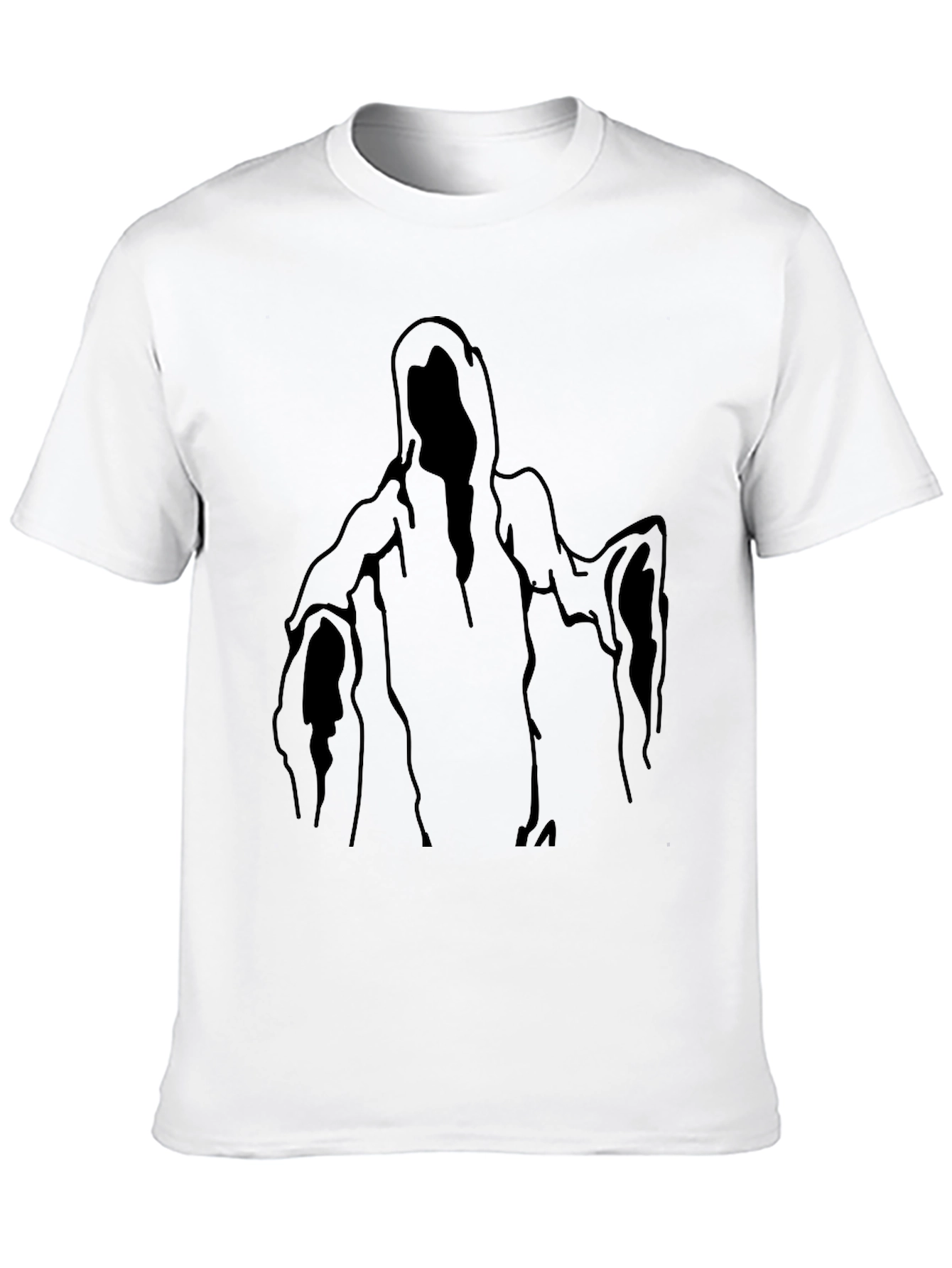 Black Ghost Graphic T-Shirt - Halloween Style