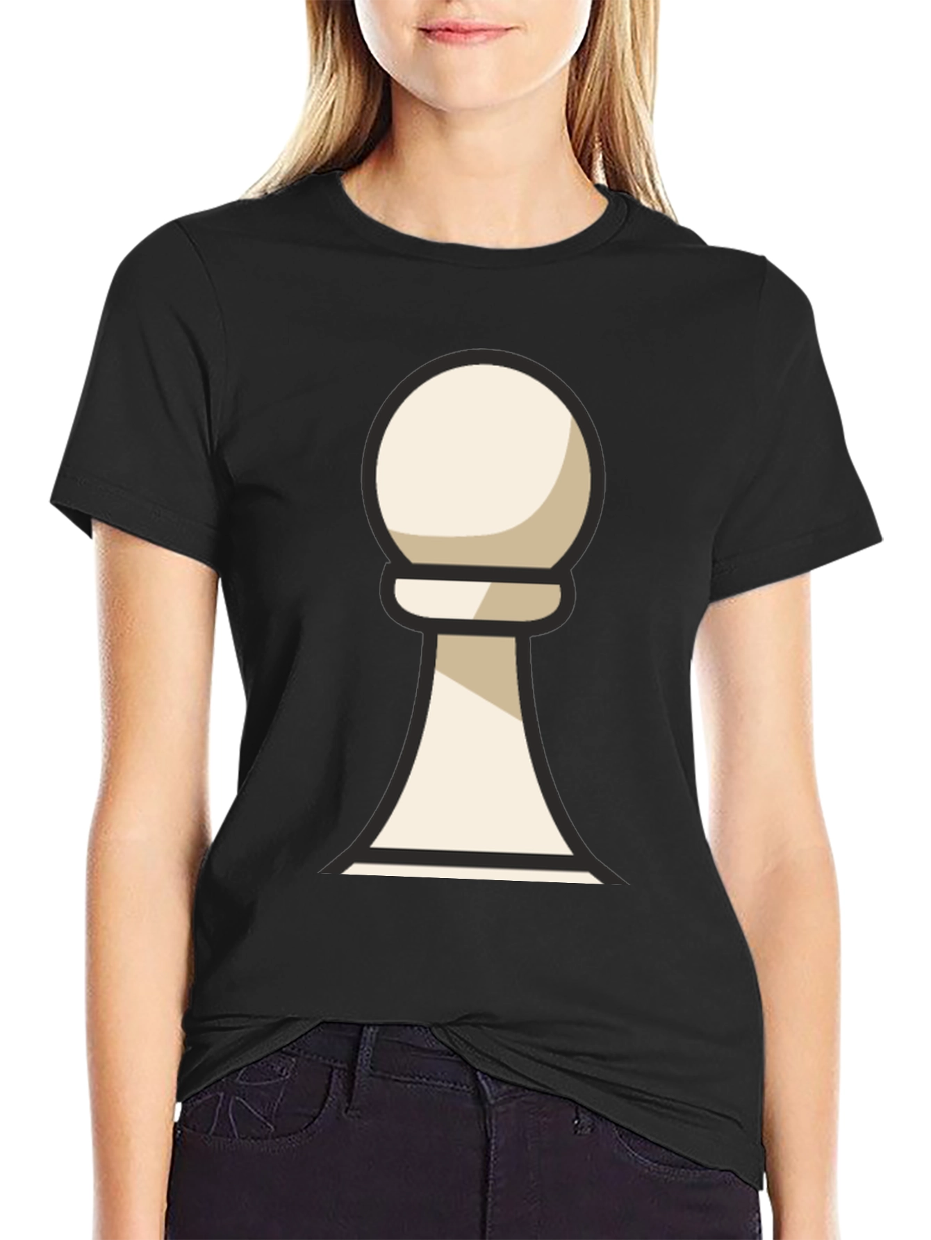 Chess Pawn Graphic T-Shirt - Casual Wear
