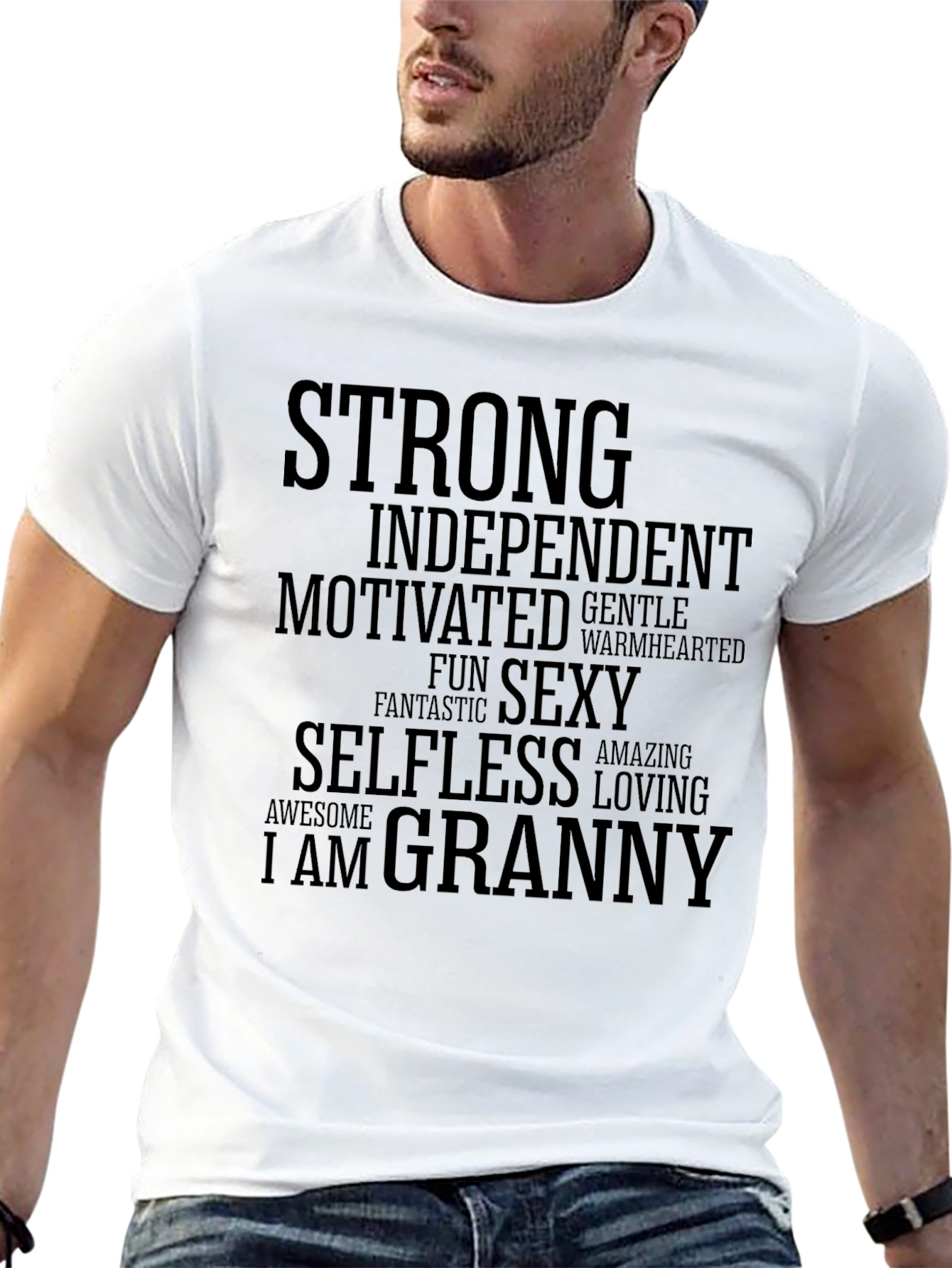 Strong Granny Graphic Tee - Empowering Womens T-Shirt