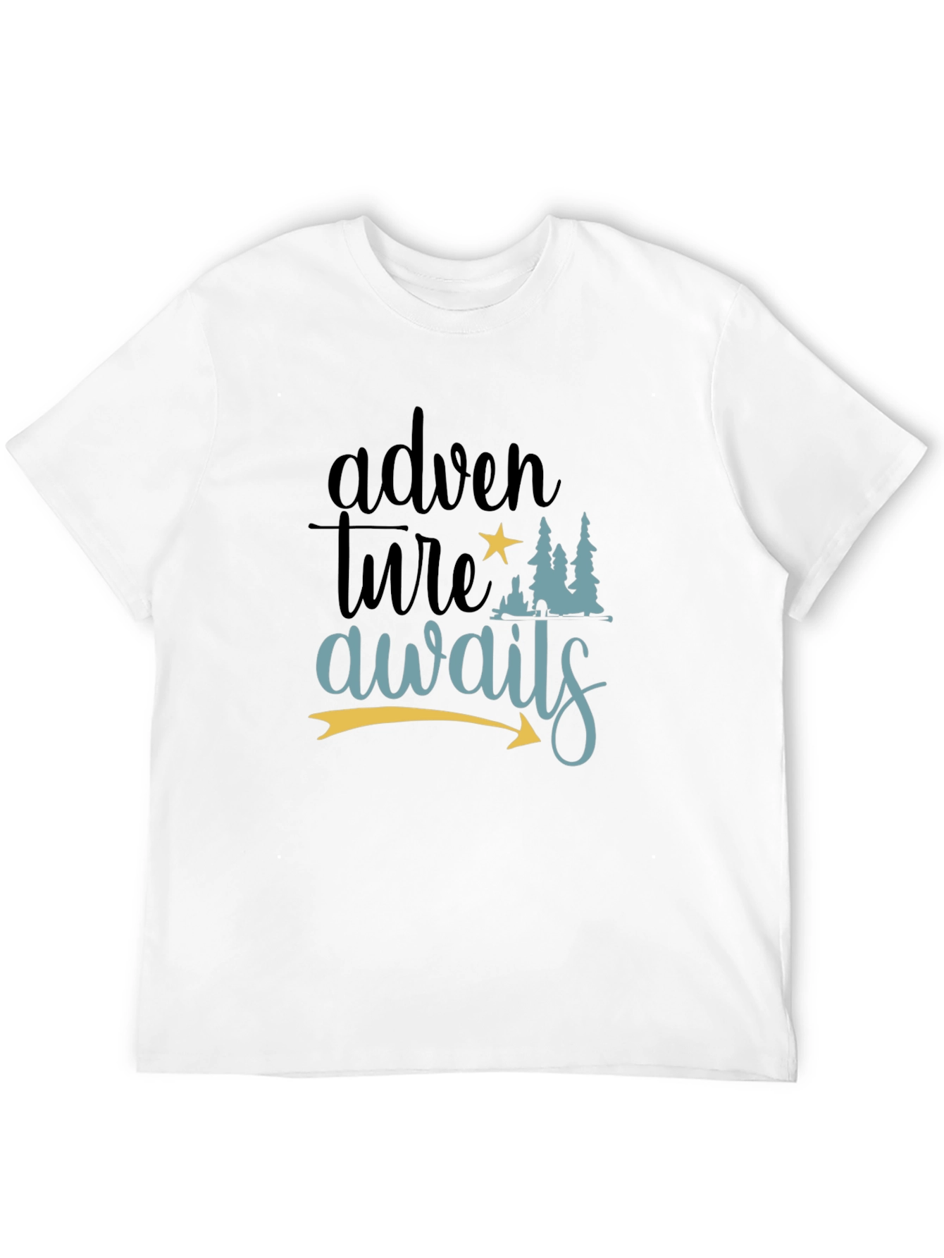 Adventure Awaits Graphic Tee - Mens Black T-Shirt