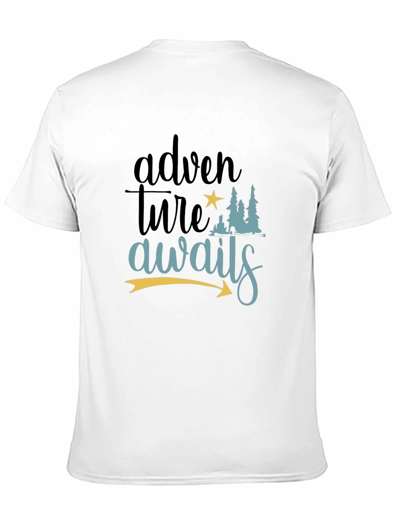 Adventure Awaits Graphic Tee - Mens Black T-Shirt