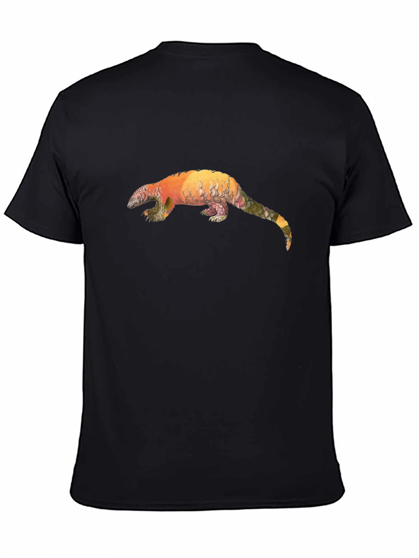 Pangolin Graphic Black T-Shirt - Unique Animal Tee