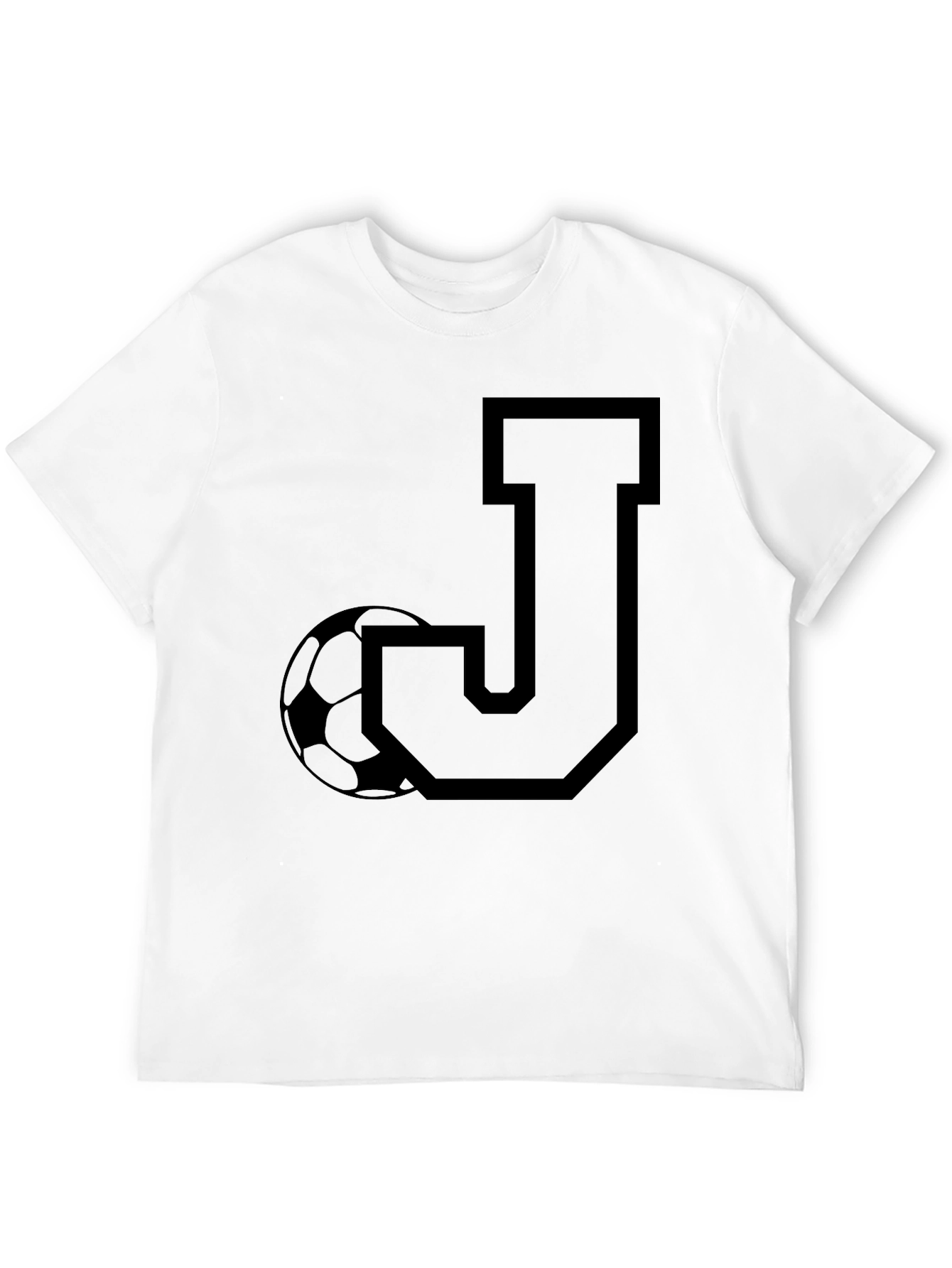Initial J Soccer T-Shirt - Black