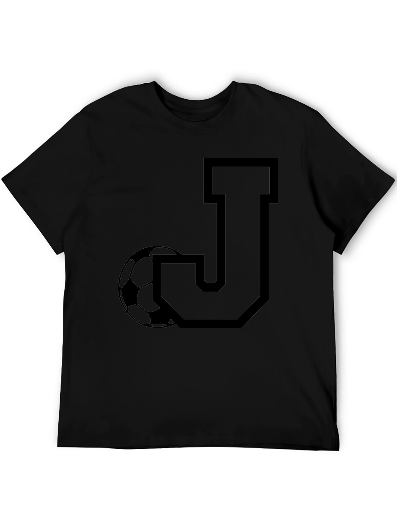 Initial J Soccer T-Shirt - Black