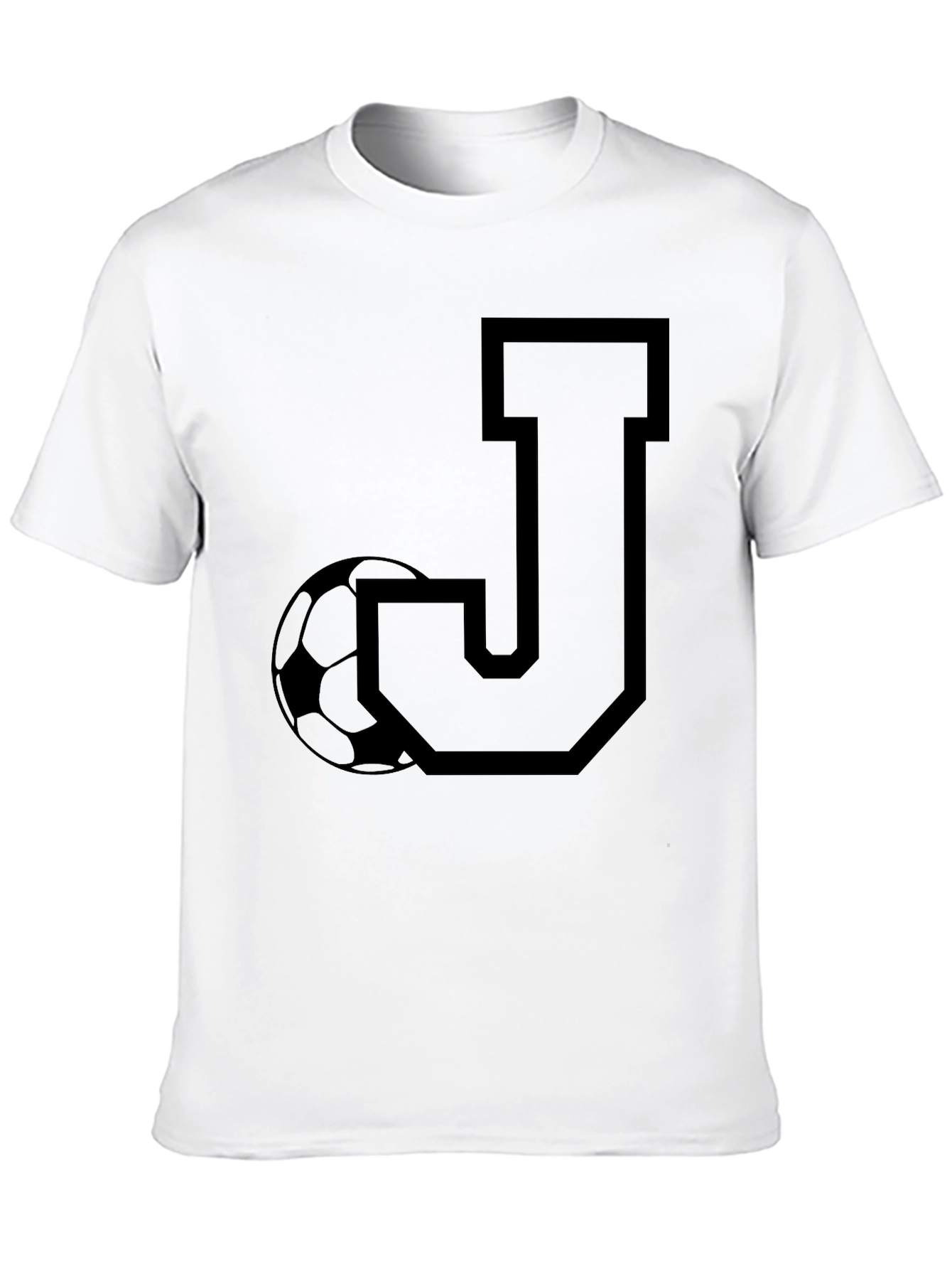 Initial J Soccer T-Shirt - Black