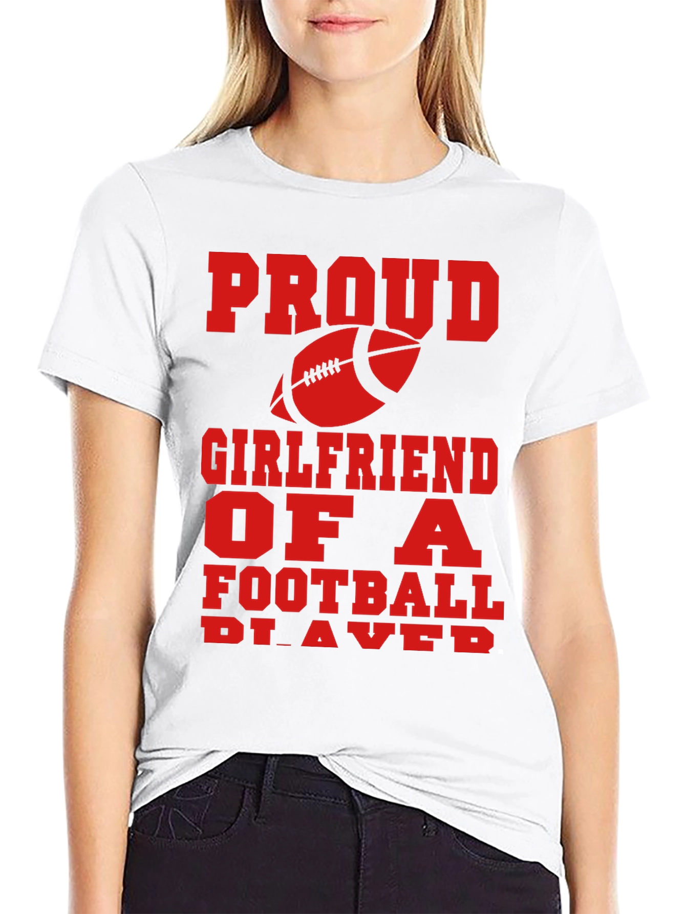 Proud Football Girlfriend Graphic Tee