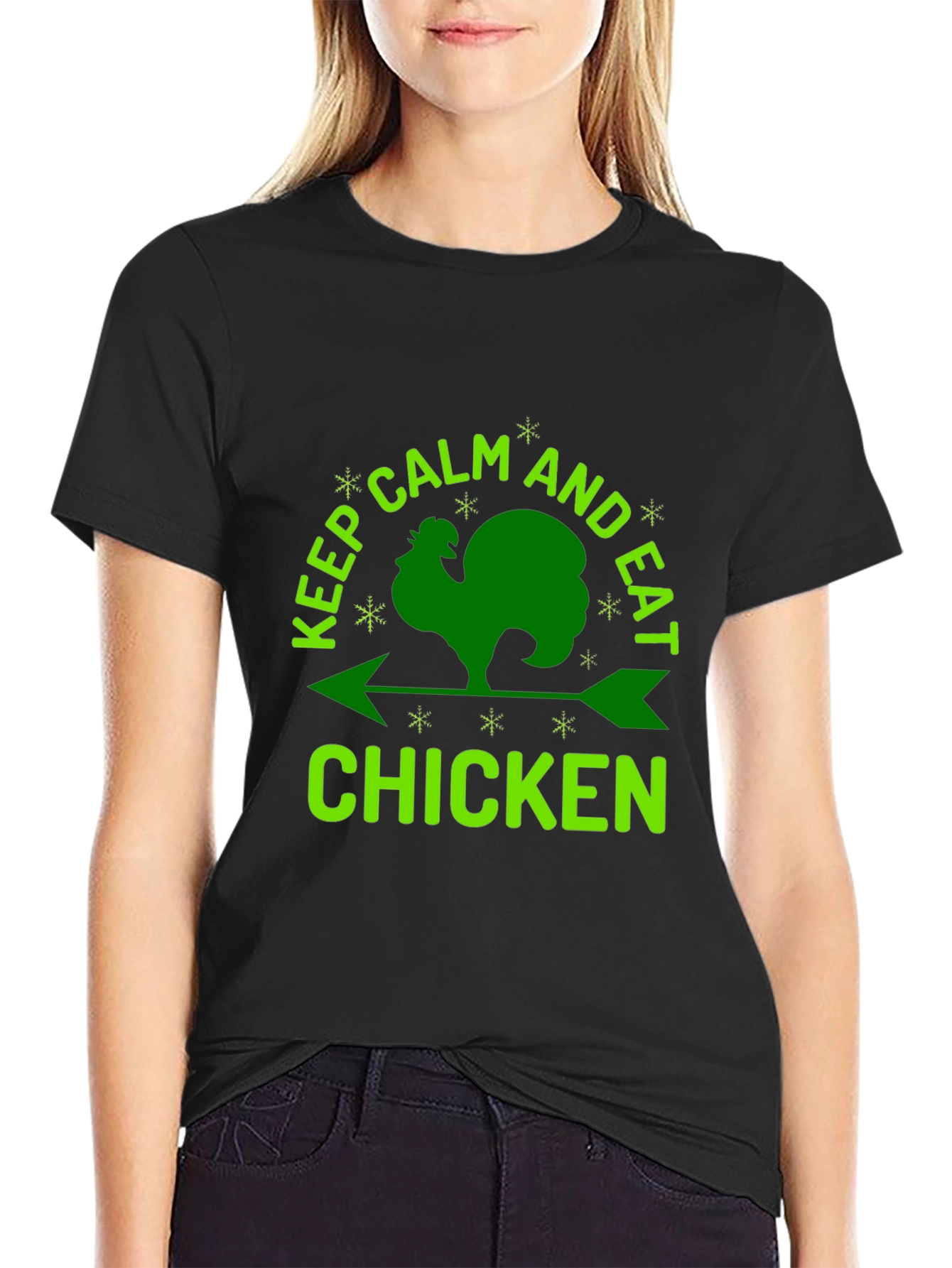 Keep Calm & Eat Chicken Graphic Tee