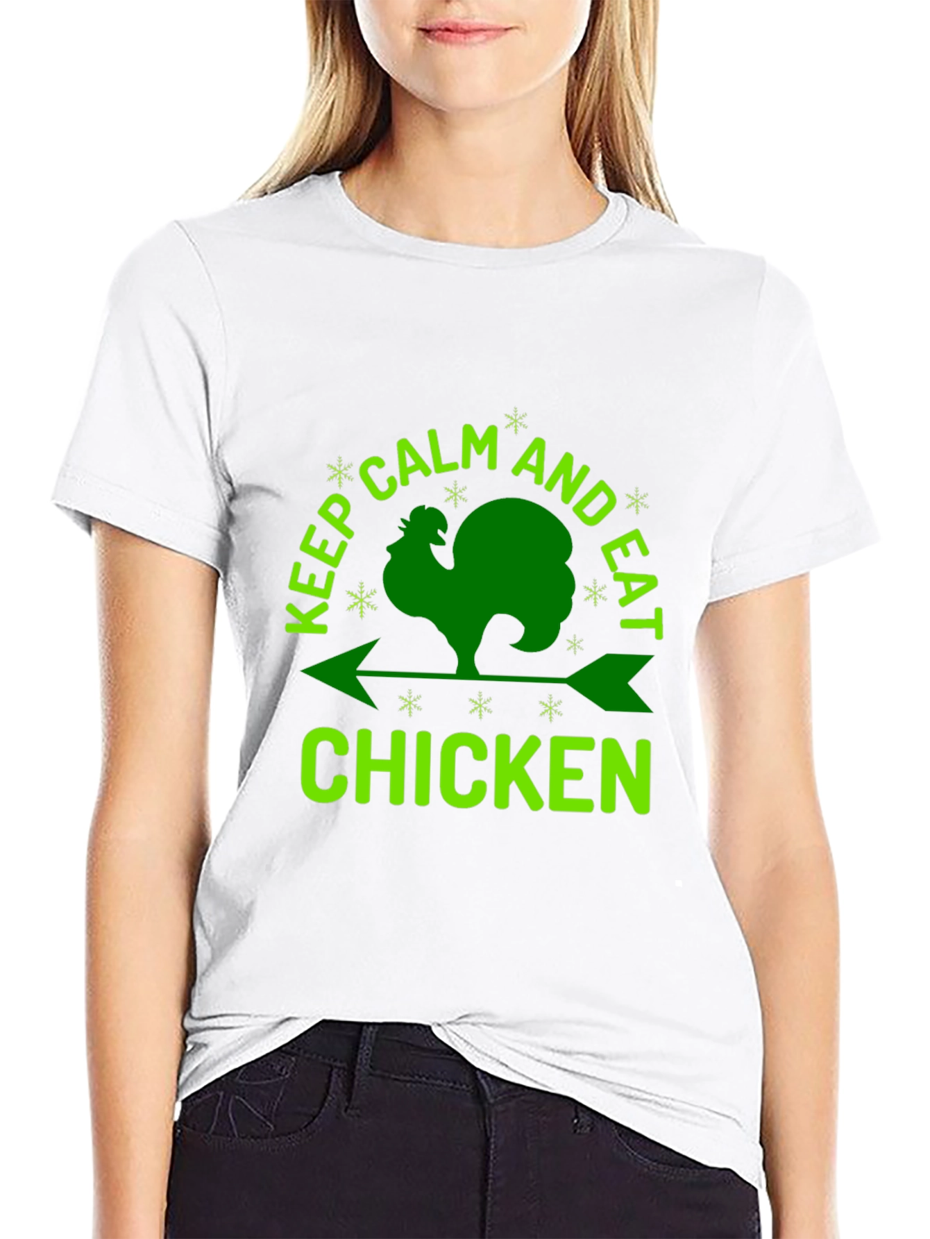 Keep Calm & Eat Chicken Graphic Tee
