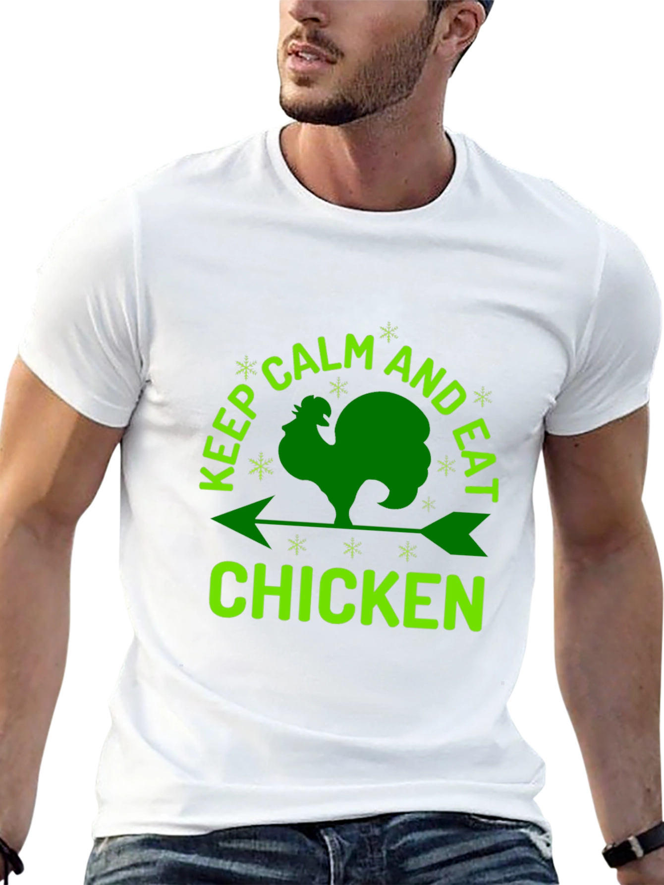 Keep Calm & Eat Chicken Graphic Tee