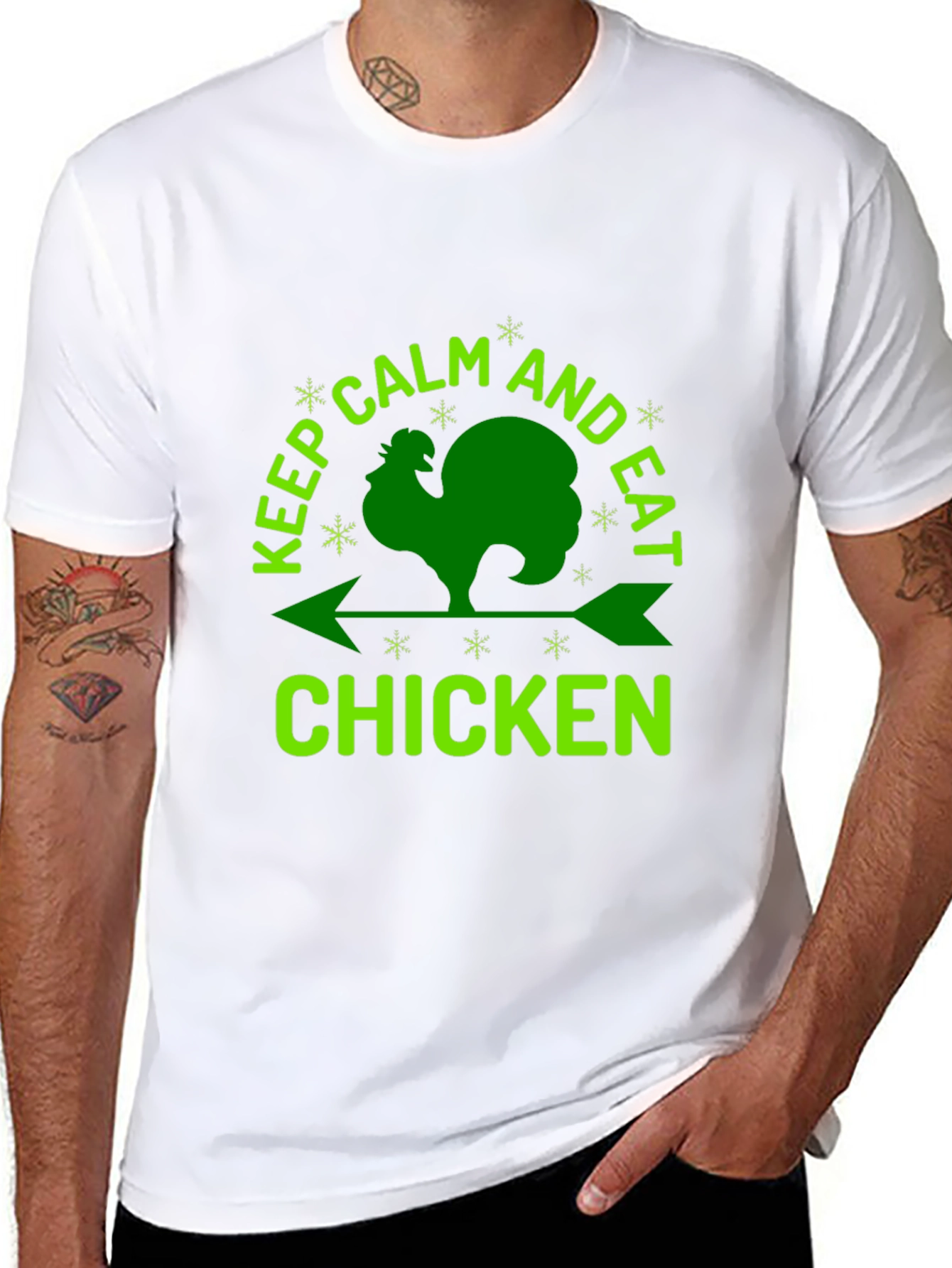 Keep Calm & Eat Chicken Graphic Tee