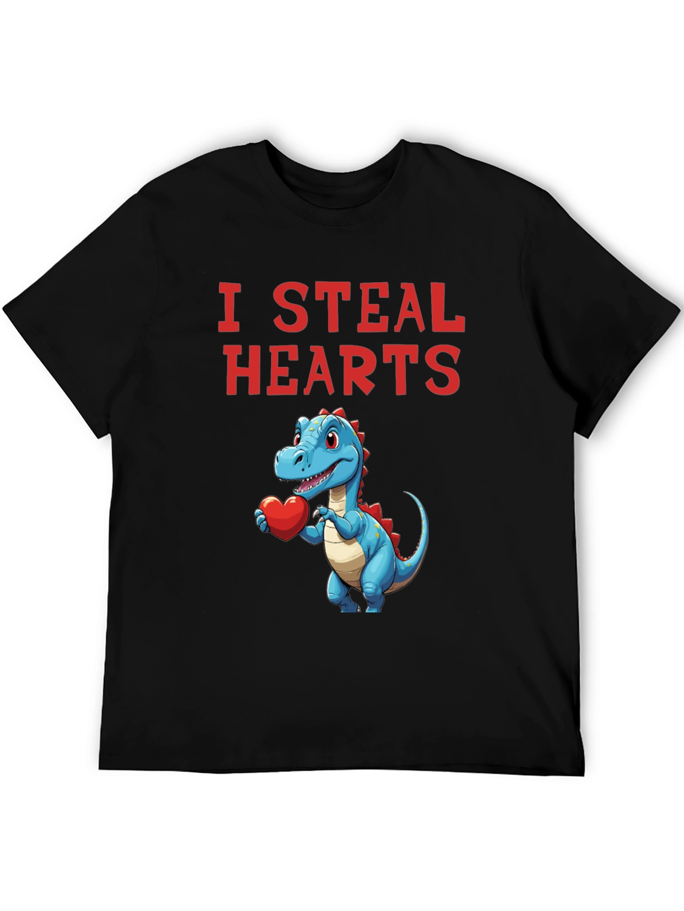 I Steal Hearts Dinosaur Valentines Day T-Shirt