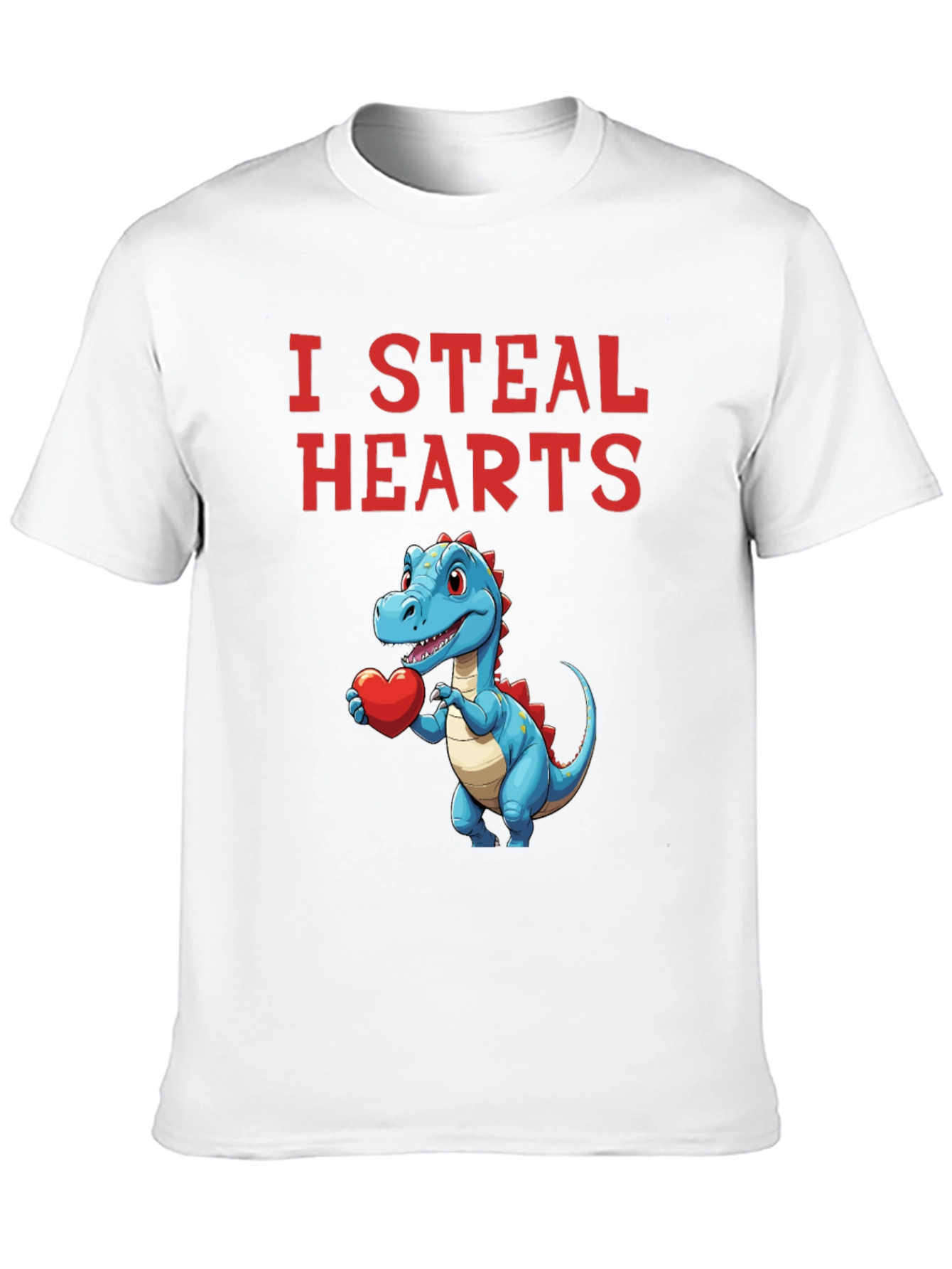 I Steal Hearts Dinosaur Valentines Day T-Shirt