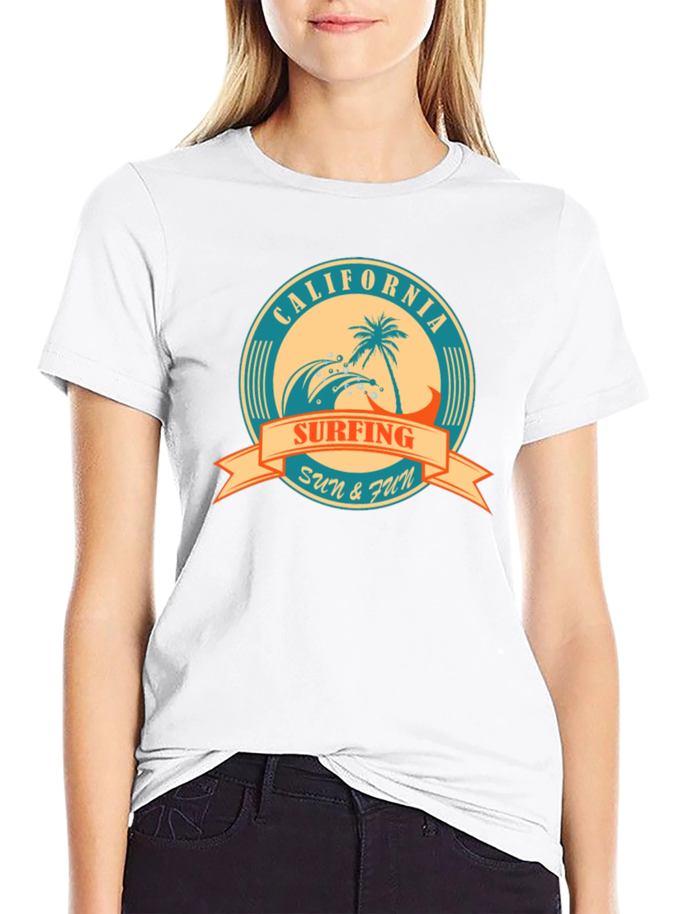 California Surfing Graphic T-Shirt - Sun & Fun