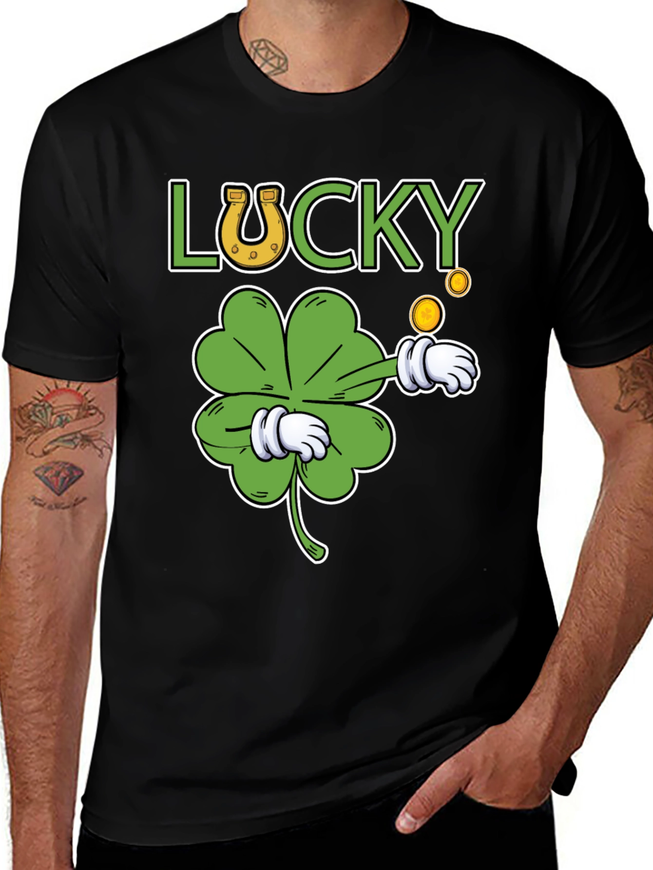 Lucky Clover Graphic T-Shirt - St. Patricks Day Tee