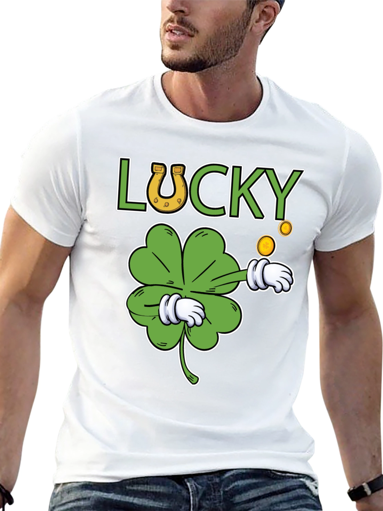Lucky Clover Graphic T-Shirt - St. Patricks Day Tee