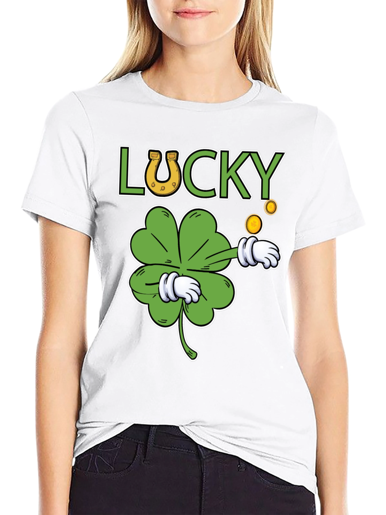 Lucky Clover Graphic T-Shirt - St. Patricks Day Tee
