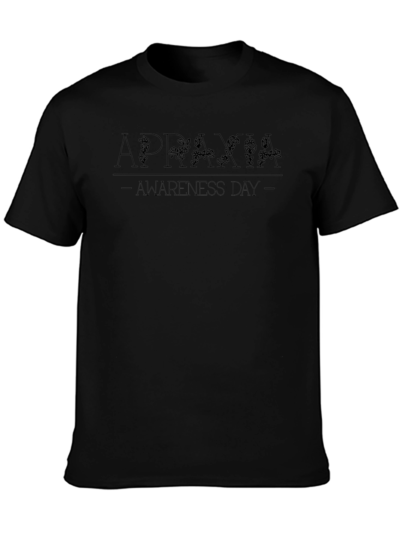 Apraxia Awareness Day Black T-Shirt