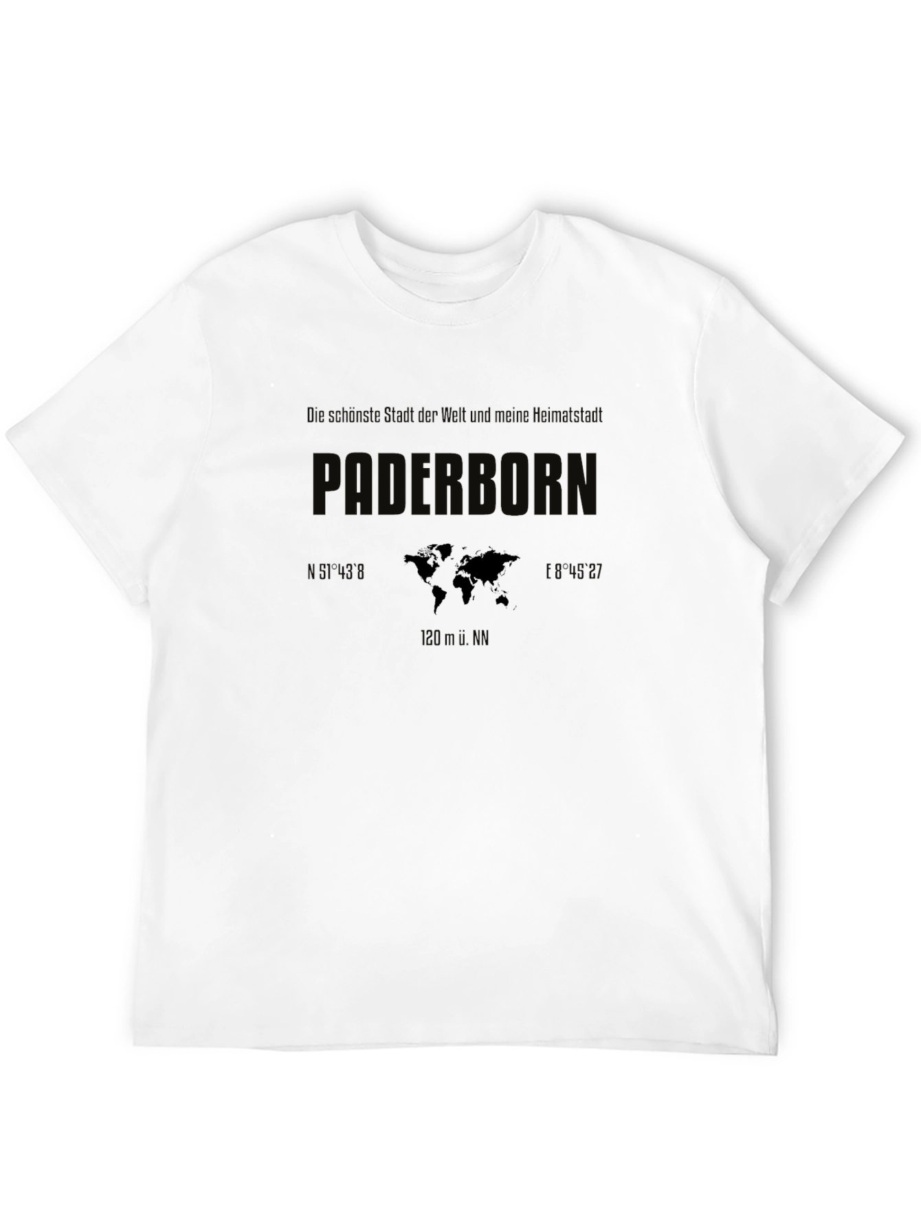 Paderborn World Map T-Shirt