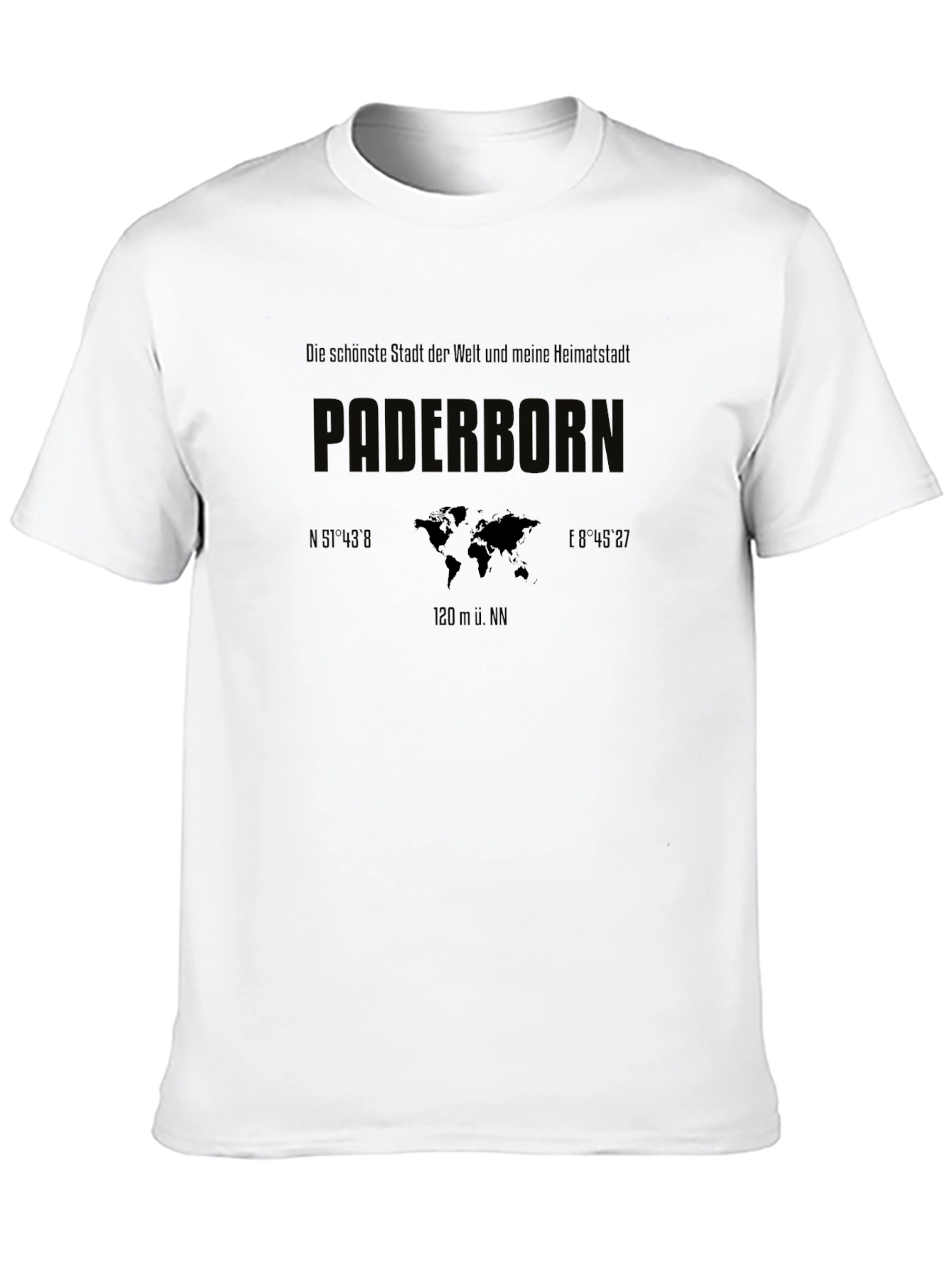 Paderborn World Map T-Shirt