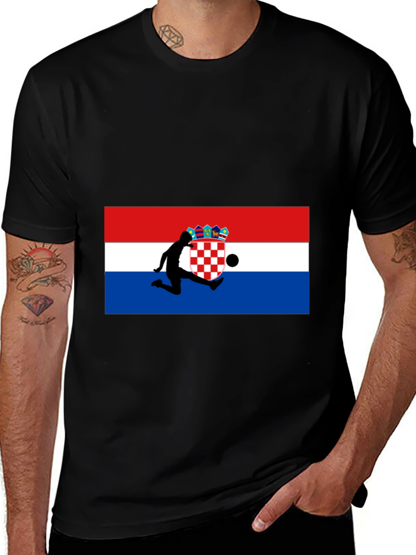 Croatia Flag Soccer T-Shirt