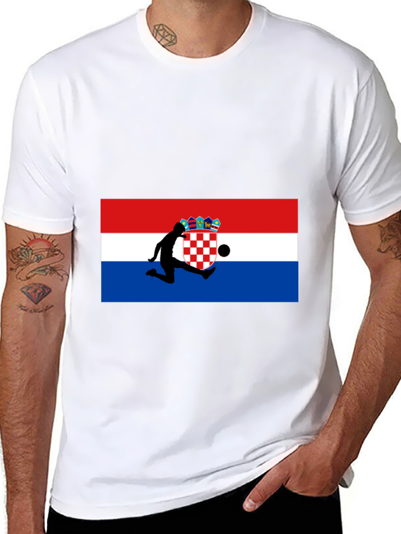 Croatia Flag Soccer T-Shirt