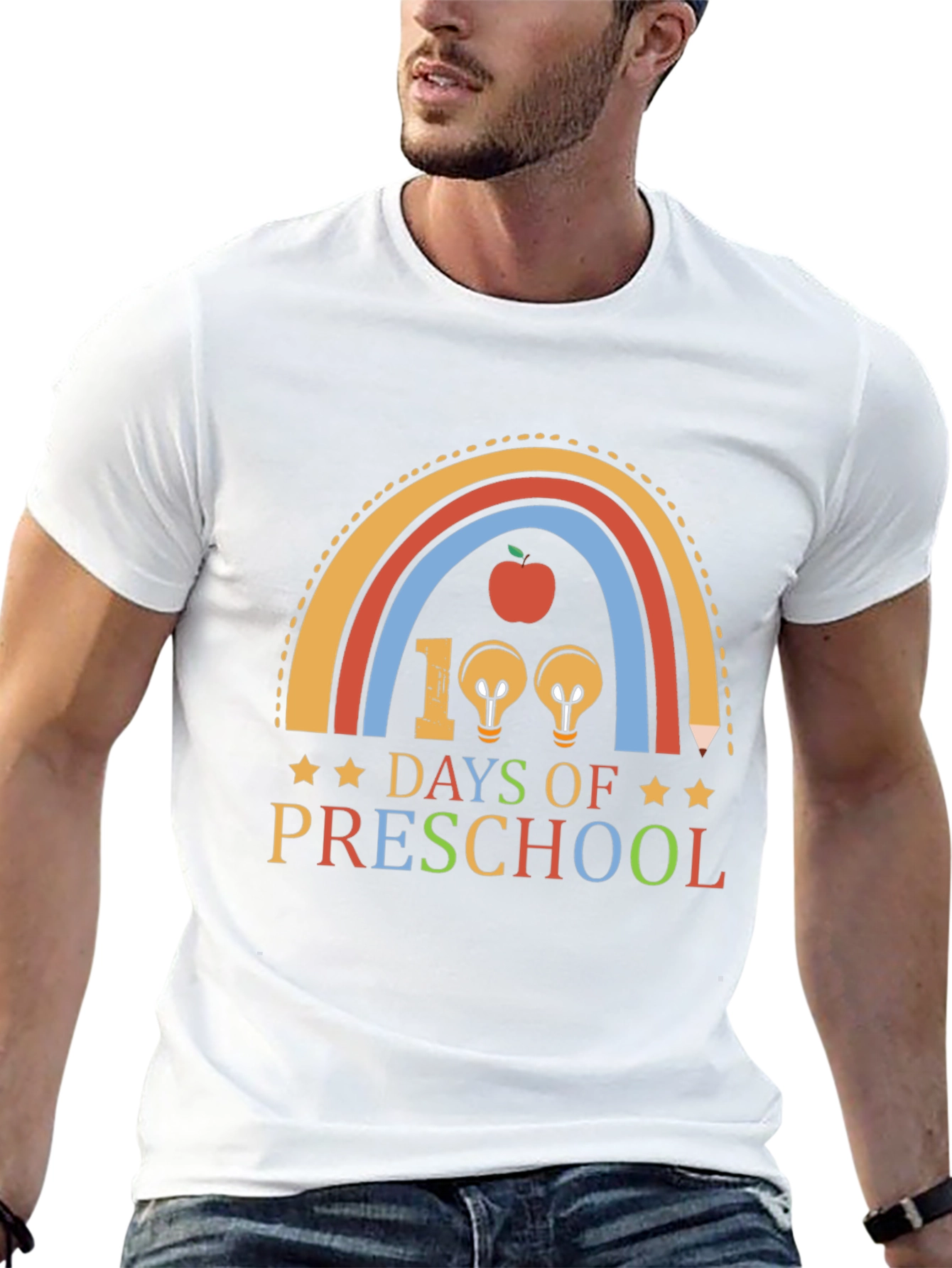 100 Days of Preschool Rainbow T-Shirt