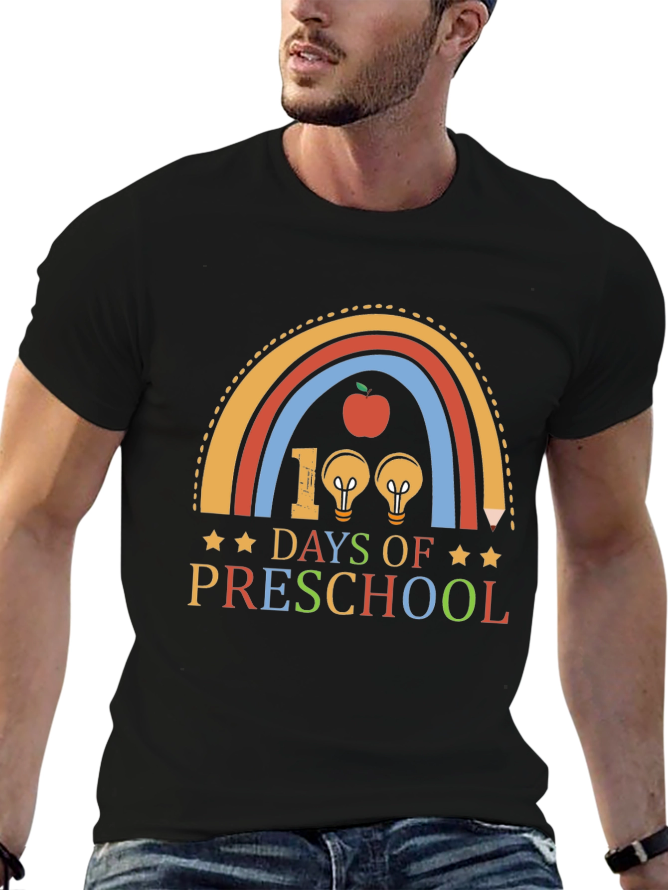 100 Days of Preschool Rainbow T-Shirt