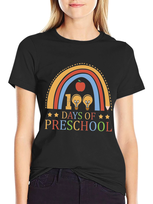 100 Days of Preschool Rainbow T-Shirt