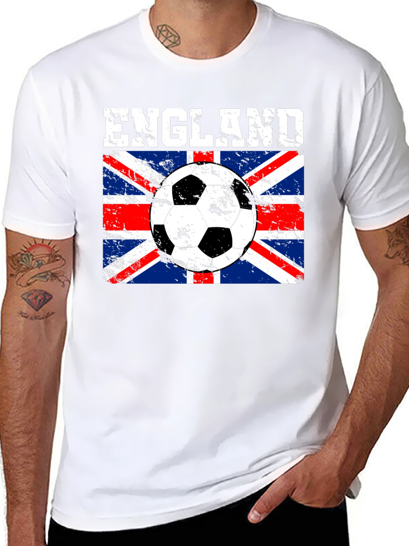 England Soccer Flag Graphic T-Shirt