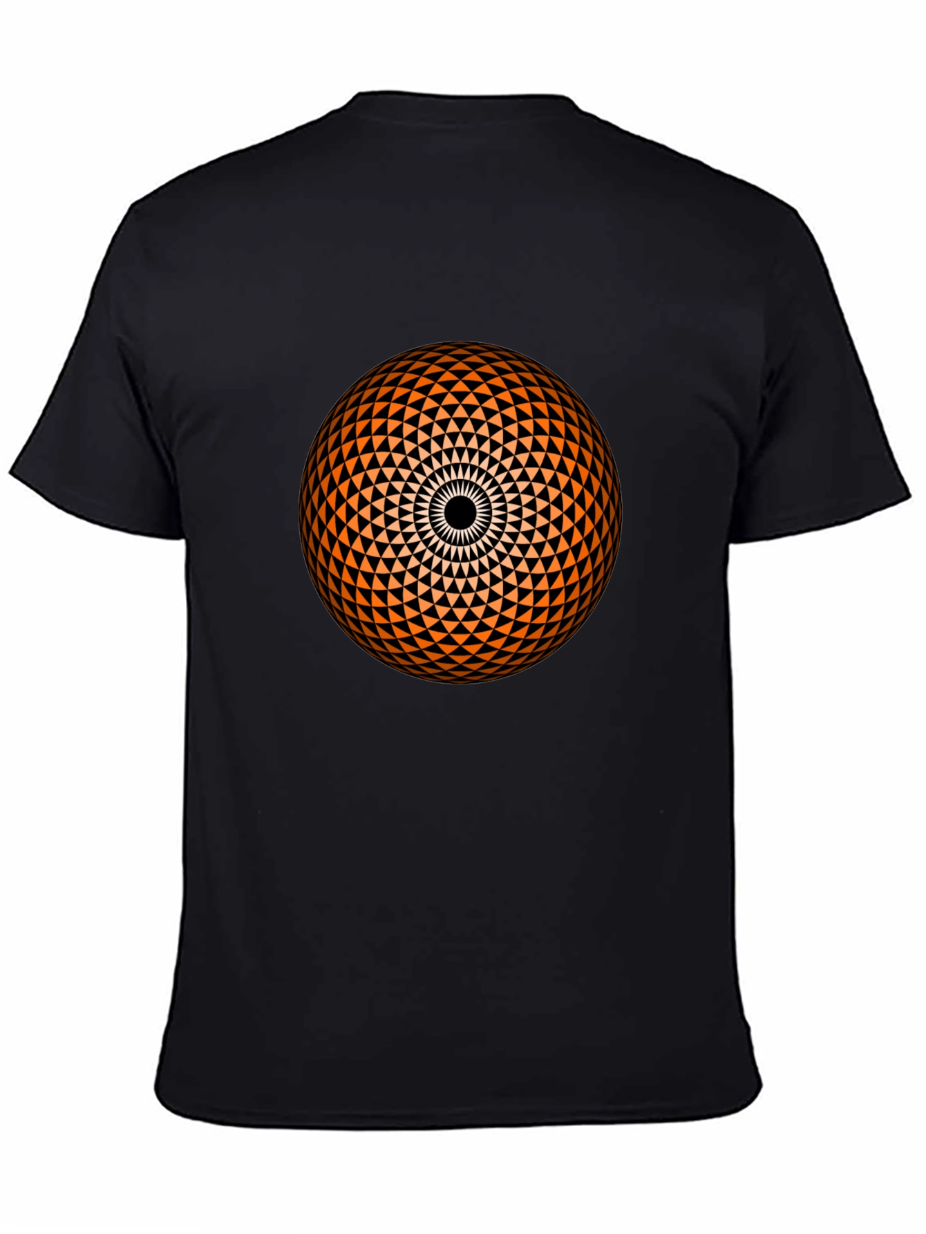 Geometric Sphere Graphic Black T-Shirt