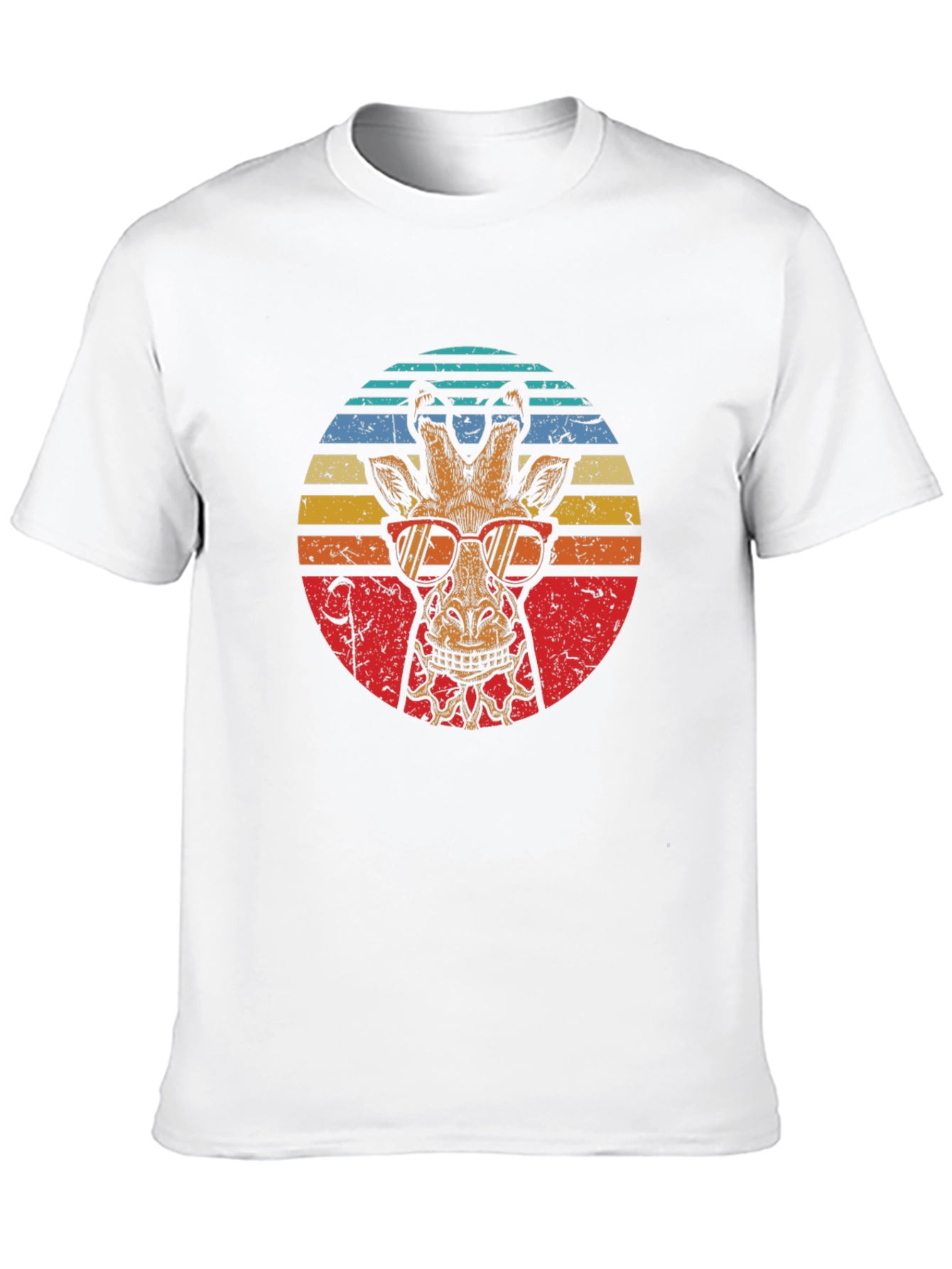 Retro Giraffe Sunglasses Graphic T-Shirt