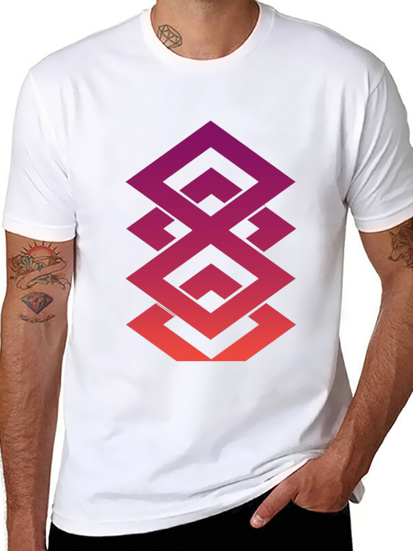 Geometric Gradient Tee - Modern Streetwear