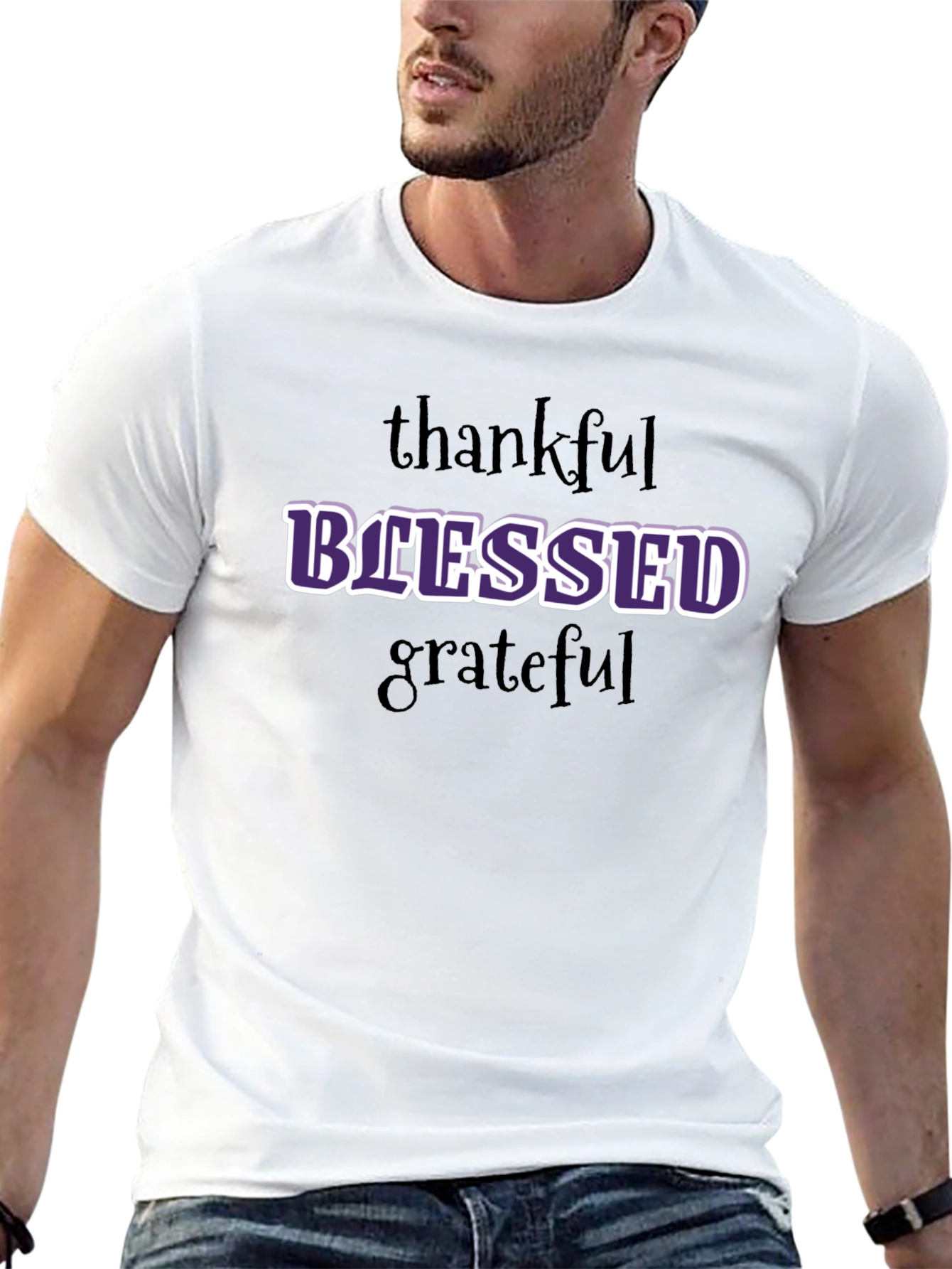 Blessed Graphic T-Shirt - Thankful Grateful Everyday Style