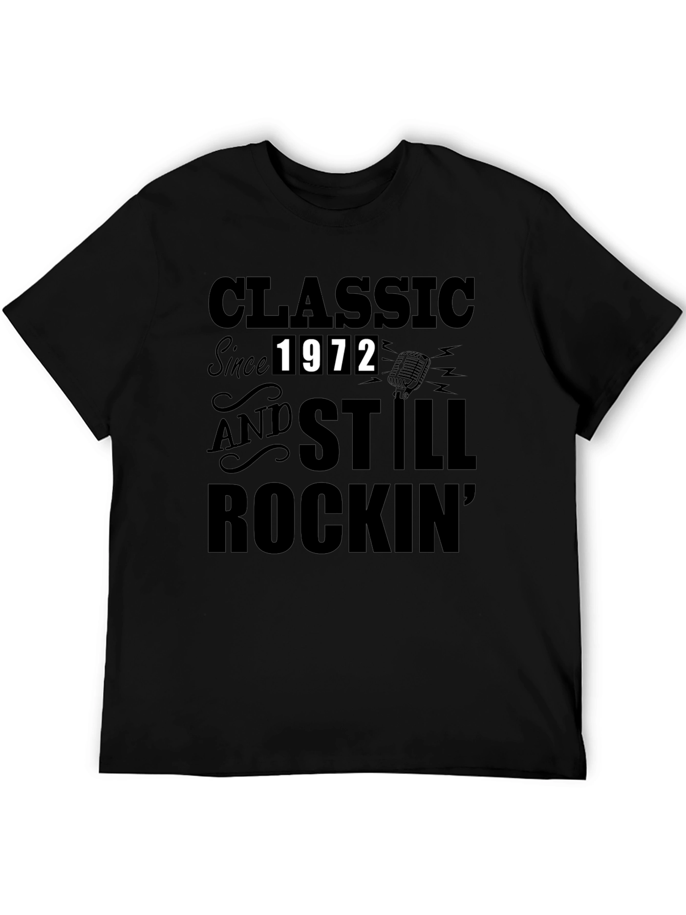 Classic Since 1972 Black Graphic T-Shirt