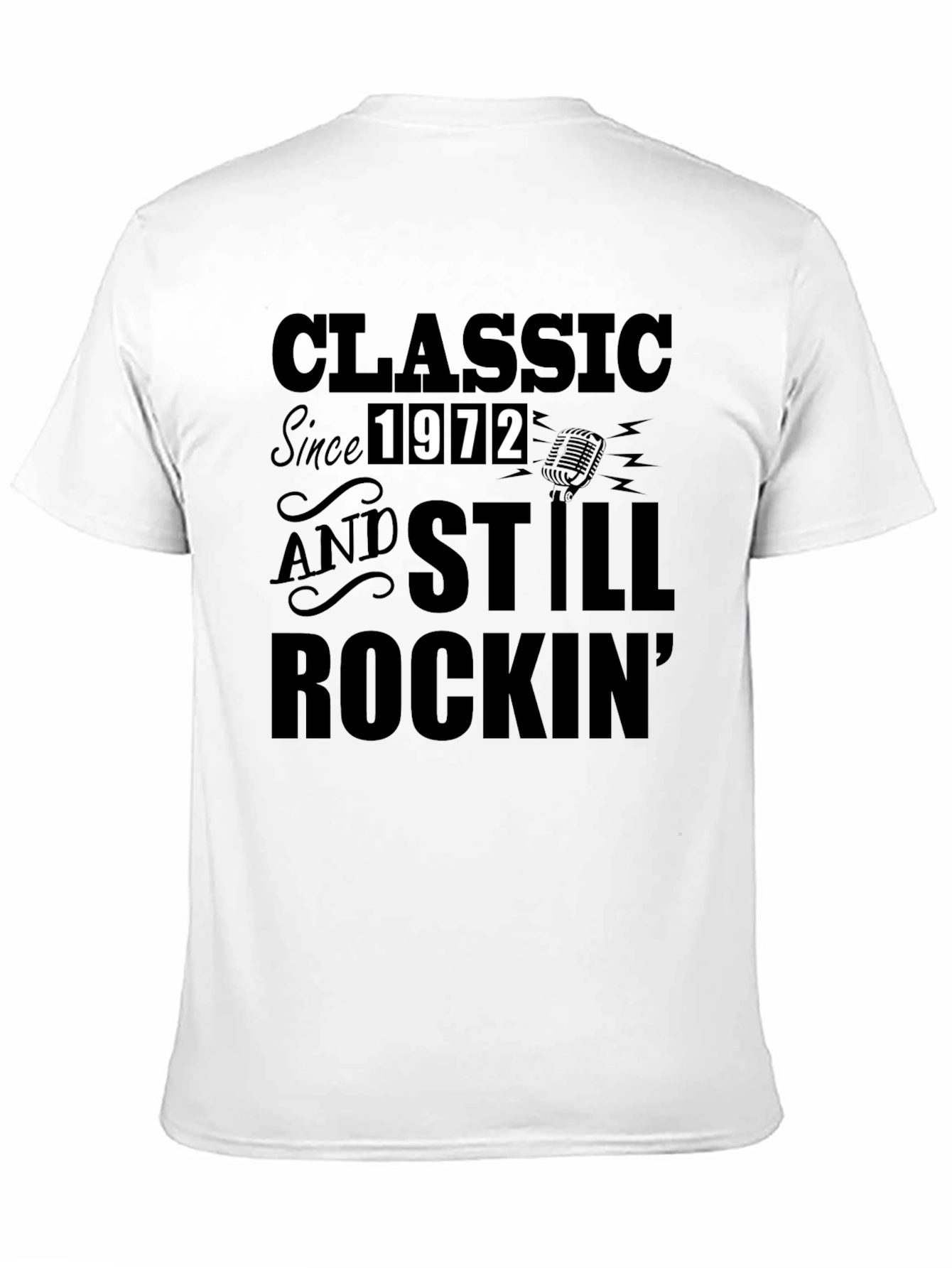 Classic Since 1972 Black Graphic T-Shirt