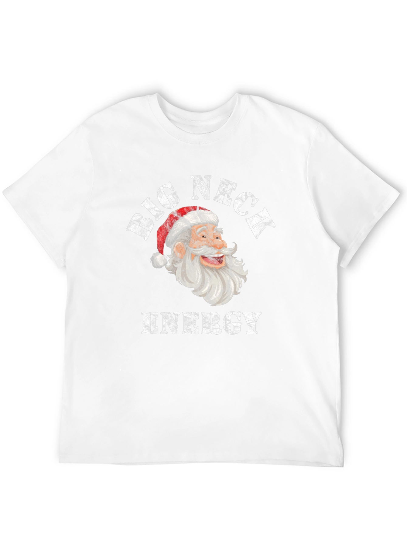 Big Neck Energy Santa Christmas Graphic Tee