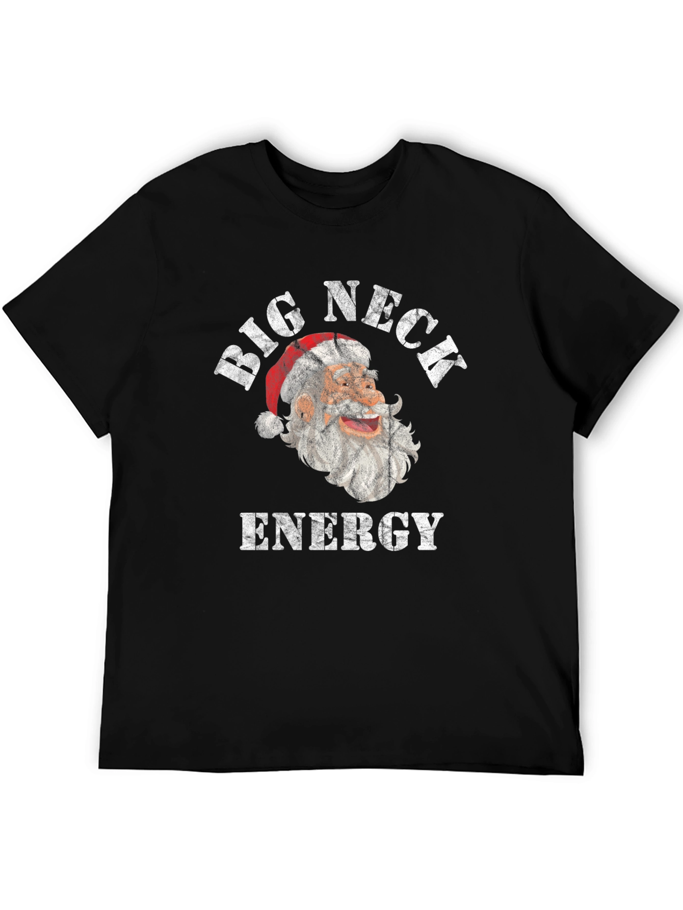 Big Neck Energy Santa Christmas Graphic Tee