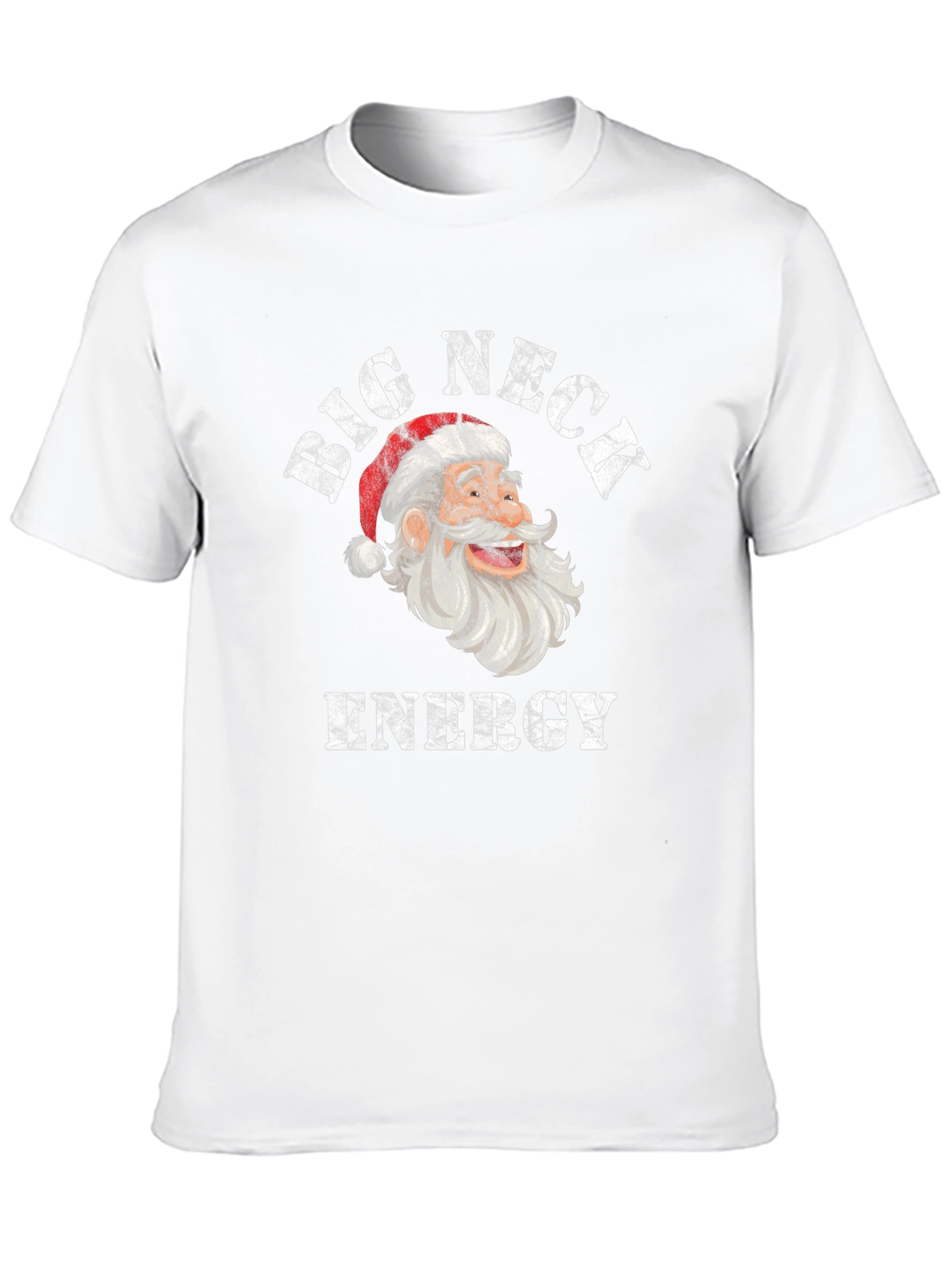 Big Neck Energy Santa Christmas Graphic Tee