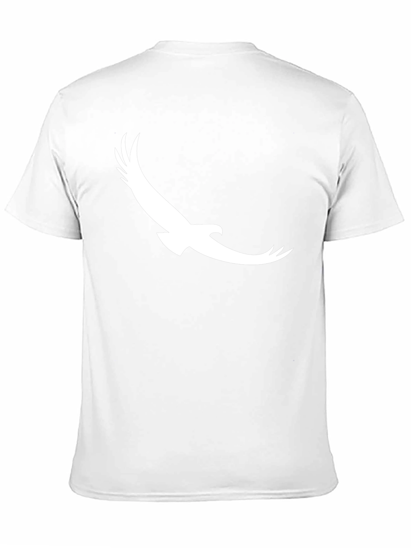Black T-Shirt with White Eagle Graphic