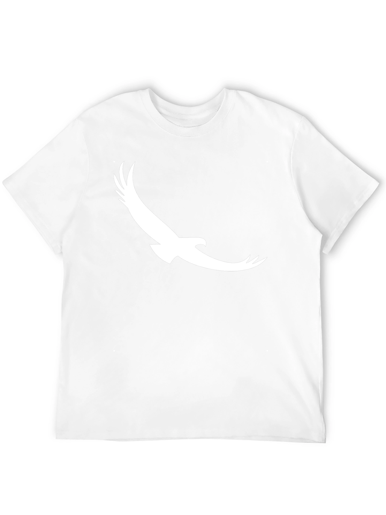 Black T-Shirt with White Eagle Graphic