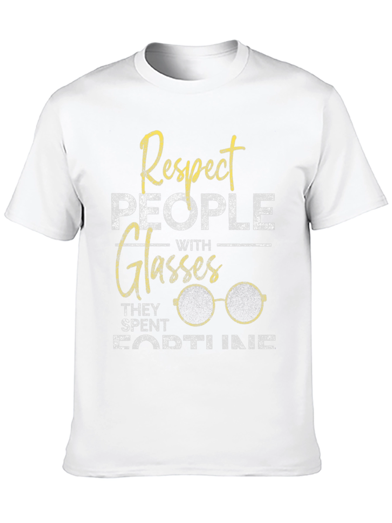 Respect Glasses T-Shirt - Funny Eyeglasses Tee