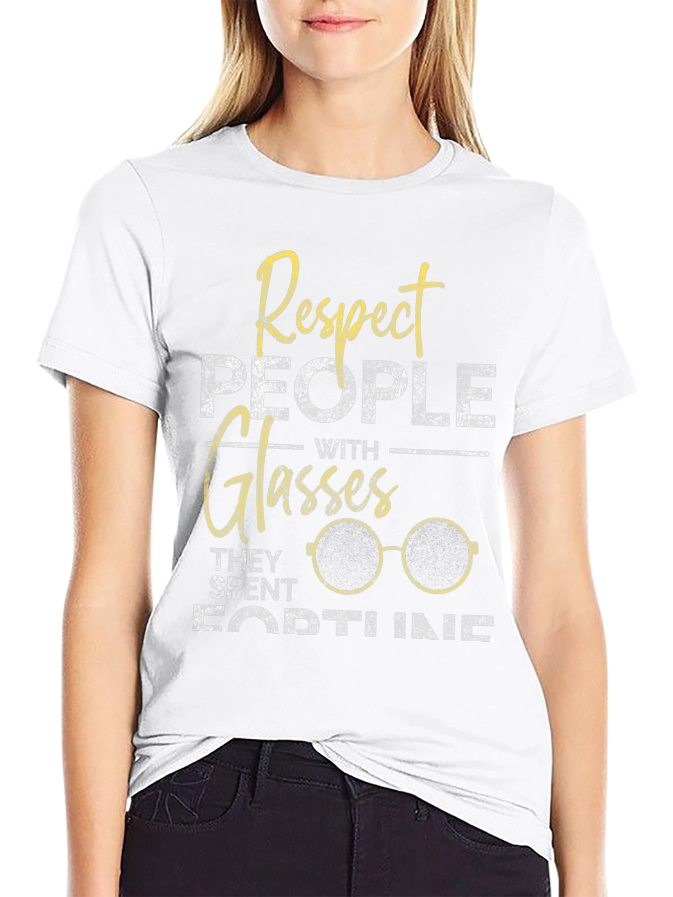Respect Glasses T-Shirt - Funny Eyeglasses Tee
