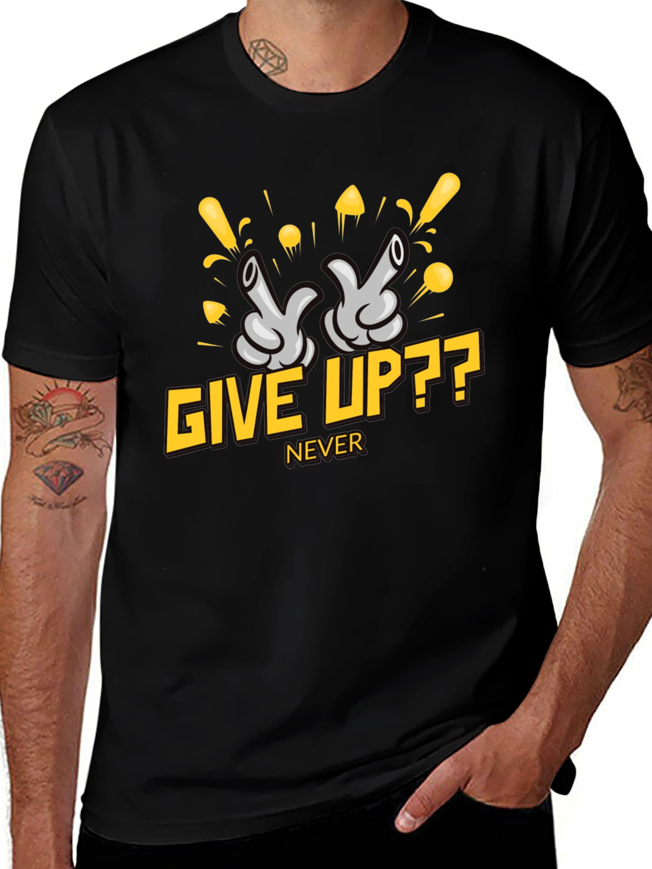 Give Up?? Never - Graphic T-Shirt