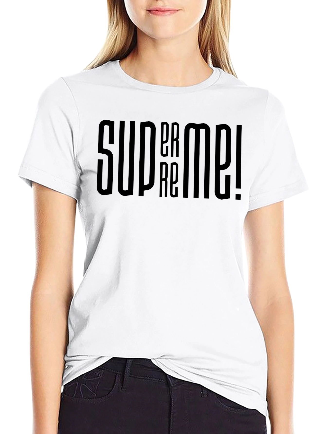 Supreme Style Black Graphic Tee