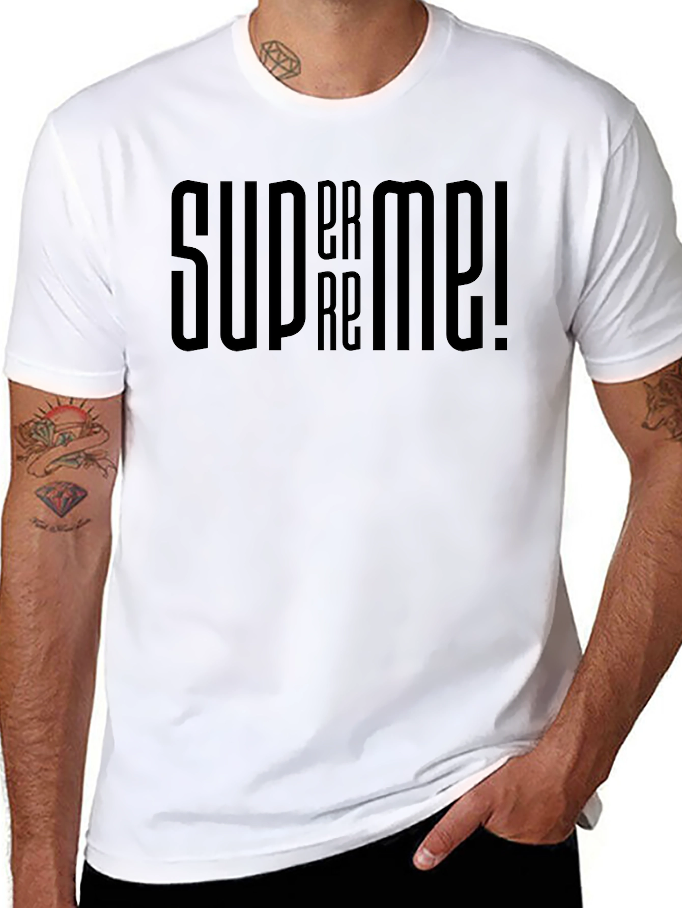 Supreme Style Black Graphic Tee