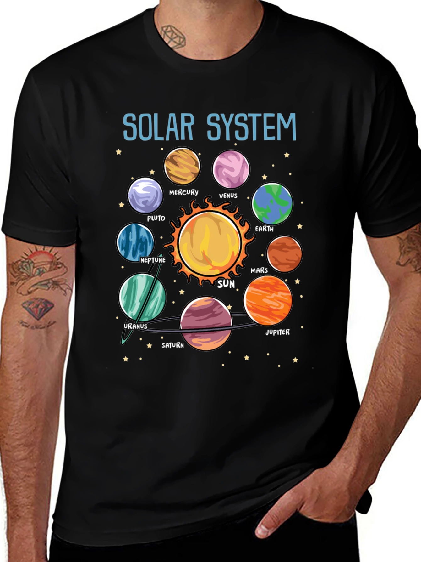 Solar System Planet Graphic T-Shirt