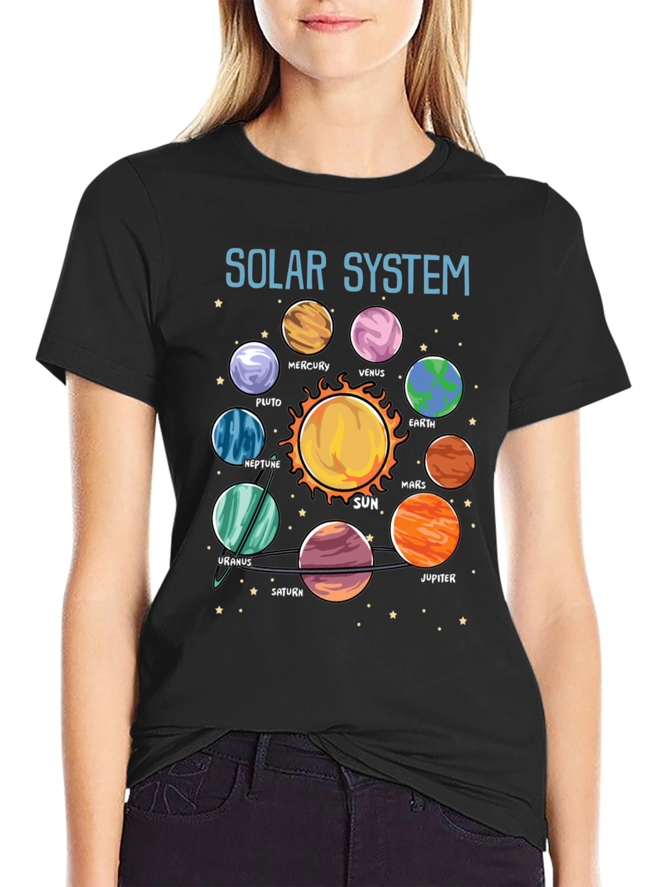 Solar System Planet Graphic T-Shirt