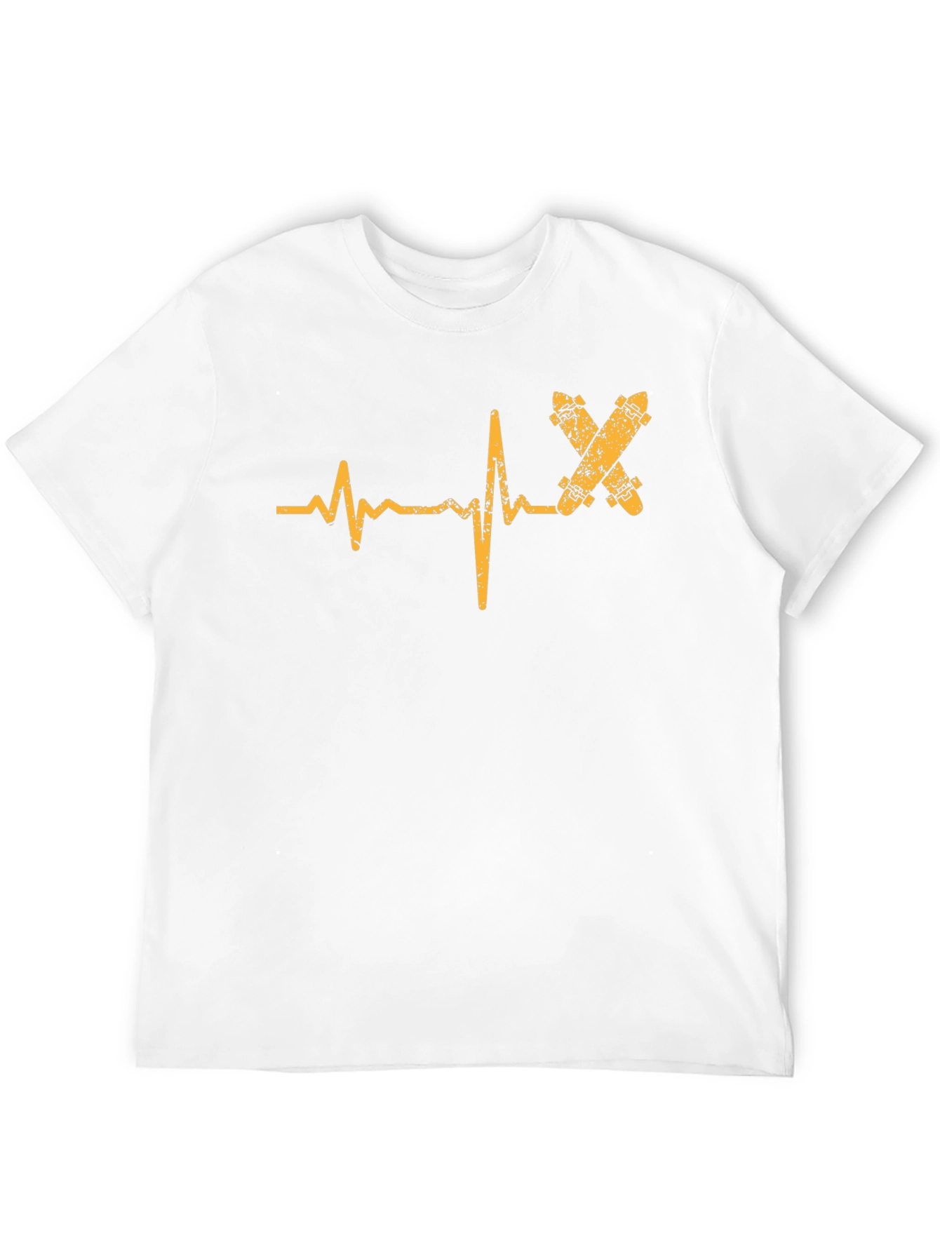 Skateboard Heartbeat T-Shirt - Black