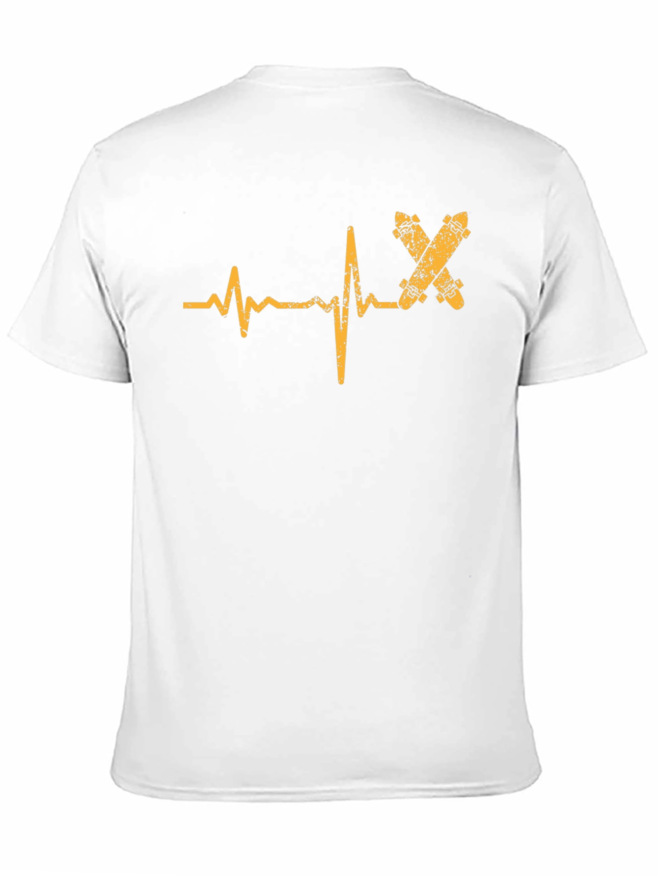 Skateboard Heartbeat T-Shirt - Black